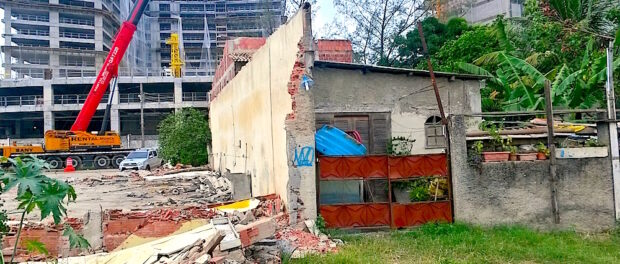 Jane Nascimento's house stands alone with demolitions next door