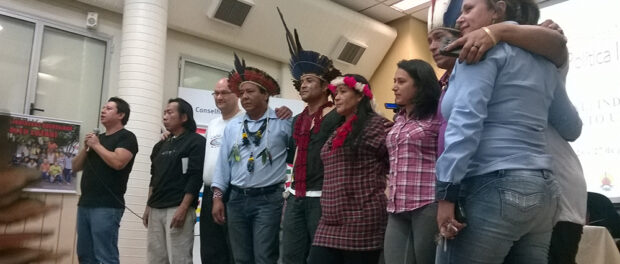 Indigenous people pose for photo during the meet.
