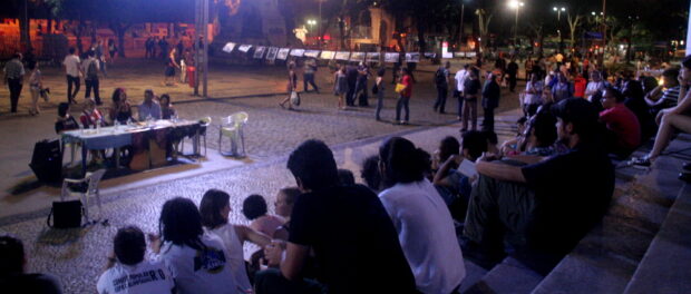 The event took place in the Cinelândia square