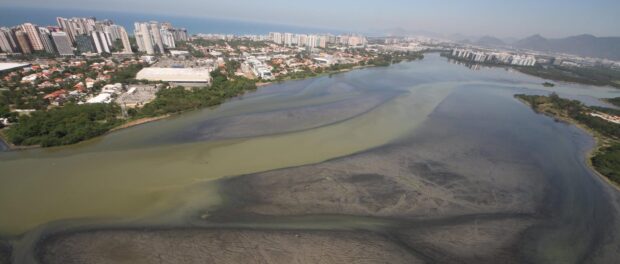 "The end of a lake." Mario Moscatelli's photo from above Barra da Tijuca, posted on Facebook February 16, 2016.