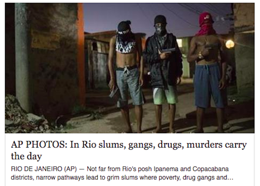 Recent Associated Press article on favelas