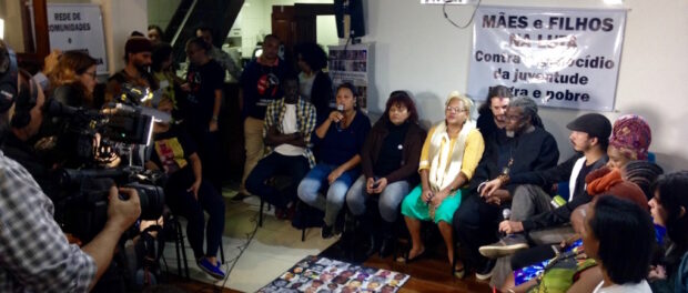 Press conference on first day of Black Lives Matter visit to Rio