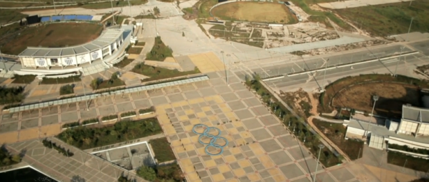 Stadiums in previous host cities are now abandoned. Still from HBO documentary 