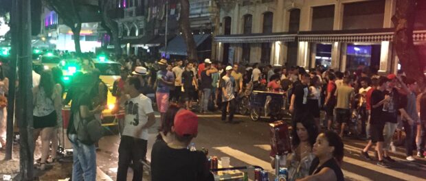 Festa na rua: Thousands flock to Lapa each weekend where the street party often continues until dawn. It is a lucrative but risky area for vendors--demand is high but police crackdowns are common and unpredictable.