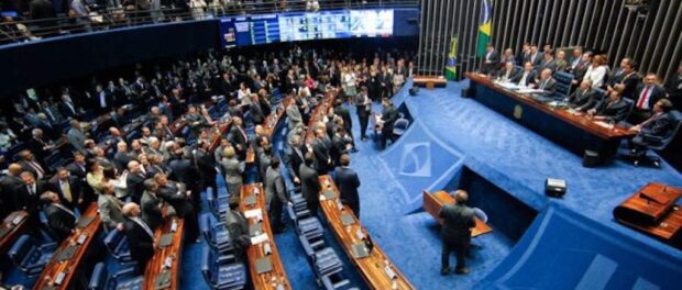 The Brazilian Senate voting on PEC 55