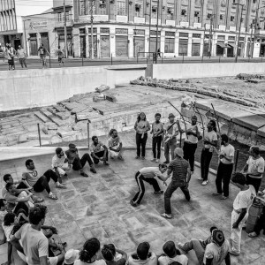 A capoeira roda on the site of the Cais do Valongo slave trading complex