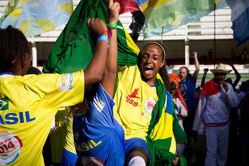 The Brazil Girls Team are the Street Child World Cup 2014 champions. Photo by Street Child World Cup