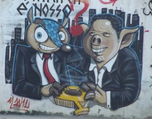 Graffiti near the Maracanã stadium