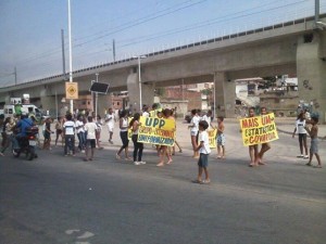 Protest at UPP Manguinhos over Jonatan