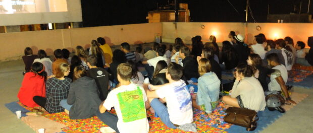 Film screening at Museu de Favela in Cantagalo