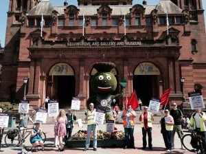 Glasgow Life workers protest pay and imposed shift changes