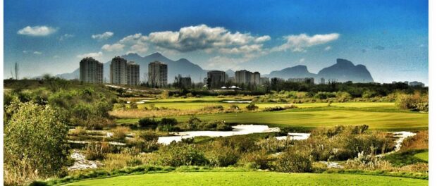 Promotional image of the projected golf course released by Rio 2016