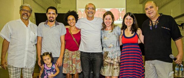 Left to right: Julio Tavares, Francisco Valdean, Thaís Rocha, José Barbosa, Rovena Rosa, Erika Tambke, Heraldo HB