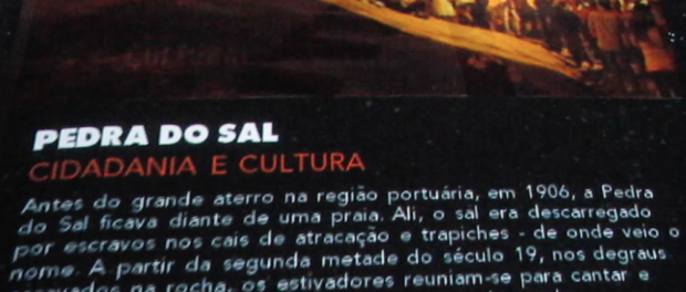 Pedra do Sal Quilombo, historic & cultural space – Porto Maravilha poster