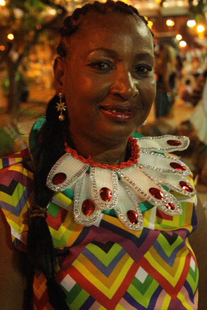 Sonia, minutes before parading for points with GRES Beija-Flor.