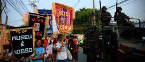 Protest to avoid the eviction of Museu da Maré. Photo: Fernando Frazão