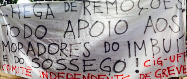 Anti-Eviction Poster at Praia do Sossego
