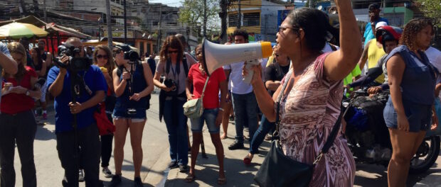 Resident speaks about violence in her community.