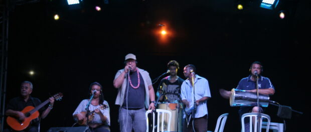 Velhos Malandros samba group performed