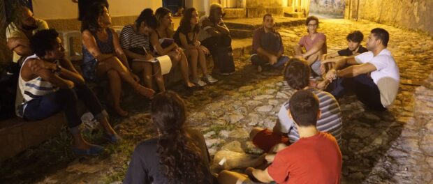 Youth split into groups to discuss and debate