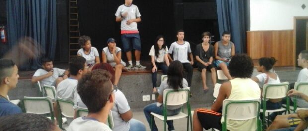 Students meet daily in their auditoriums to discuss future actions