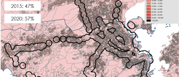 Transit sheds and population density in Rio de Janeiro