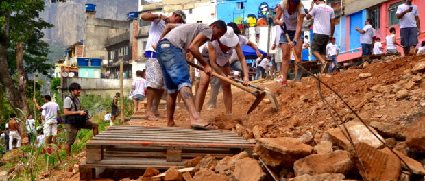 Constructing the plaza