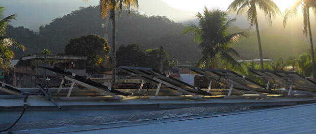 Solar panel roof at Onda Verde