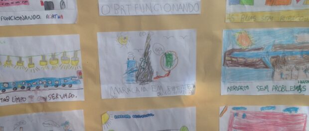 A poster at the Claudio Besserman Vianna Bussunda school in Rio das Pedras, explaining what students want to see in their city. A poster at a school in Rio das Pedras, explaining what students want in Rio.