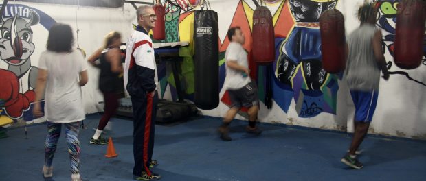 Raff Giglio supervises a training session at his gym.