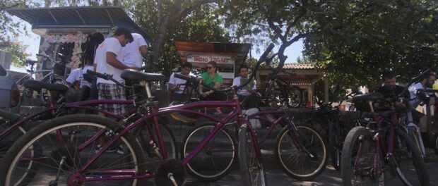 Resting in Complexo da Maré on day two. Photo from Casa Fluminense Facebook page