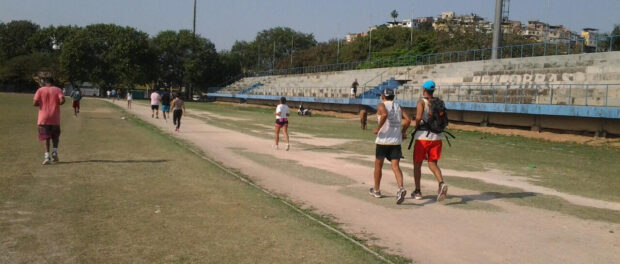 Edivandro trains at the Maré Olympic Village