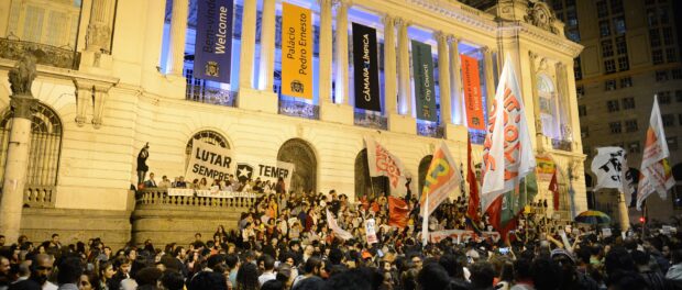 Protest against impeachment in Cinelândia. Photo by Fernando Frazão/Agência Brasil