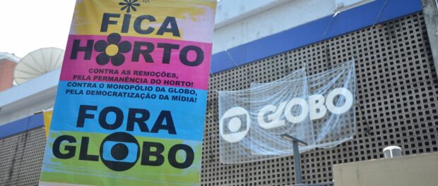 Horto protest in front of globo