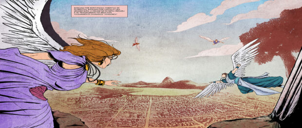 The film's supplementary graphic novel "Olympia: A História Perdida." Photo courtesy of Rodrigo Mac Niven