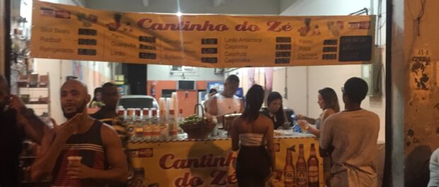 Levels of informality: Cantinho do Zé operates as a pop-up bar in the garage of a family who lives on the main street at Pedra do Sal.