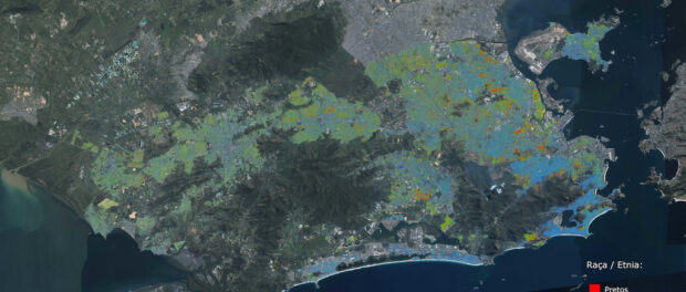 Racial map of Rio de Janeiro. Map by Hugo Nicolau Barbosa de Gusmão with IBGE data.