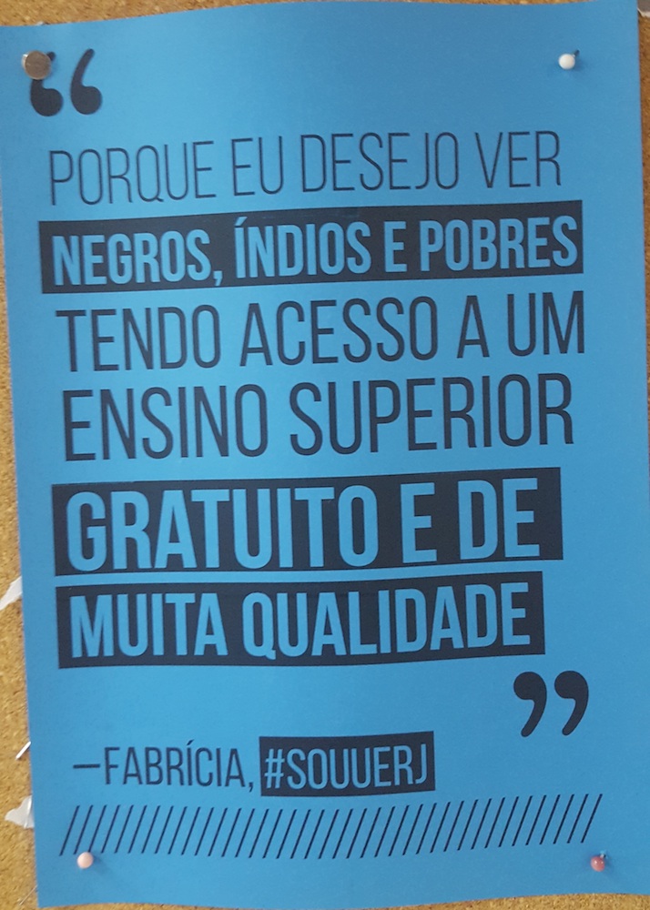 "Because I want to see black, indigenous and poor people having access to free and high quality higher education" "Because I want to see black, indigenous and poor people having access to free and high quality higher education"