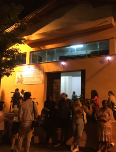  Supporters awaiting outside the church