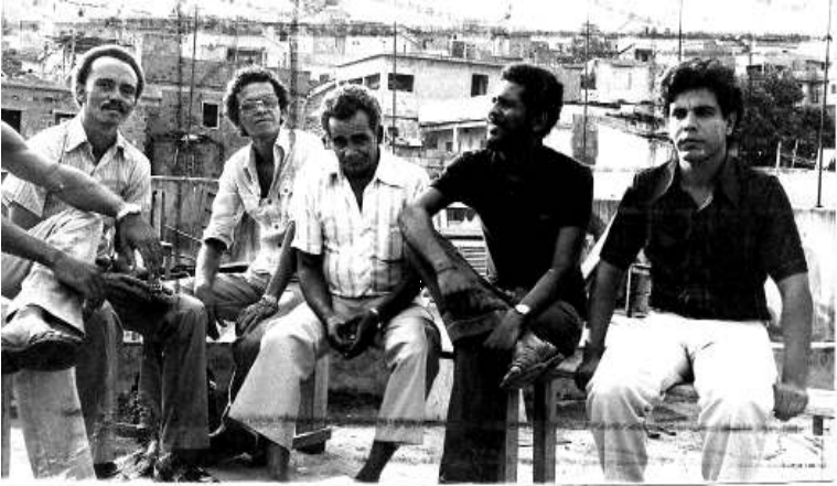 1980, left-to-right, Arnaldo, José de Arimatéia, Irineu Guimarães, a FAFERJ member, and Diquinho. Photo - Eladir Nascimento via Irineu Guimarães 1980, left-to-right, Arnaldo, José de Arimatéia, Irineu Guimarães, a FAFERJ member, and Diquinho. Photo - Eladir Nascimento via Irineu Guimarães