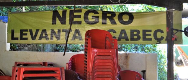 Black pride banner at Quilombo Sacopã. Photo by Luisa Fenizola.