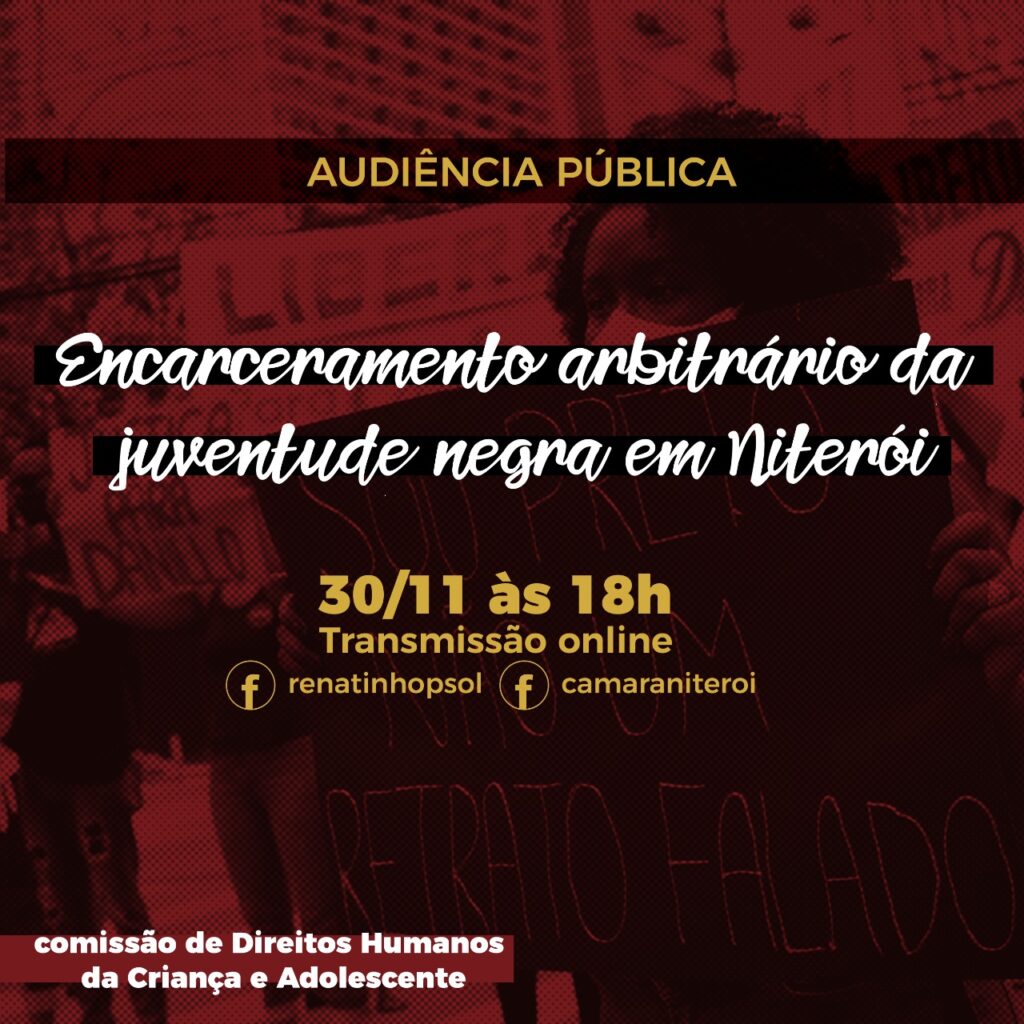 Public hearing about the arbitrary arresting of black young men in Niterói.