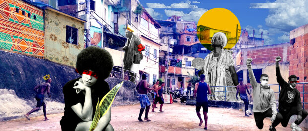 Racism and anti-racism in the favelas. Original artwork by David Amen